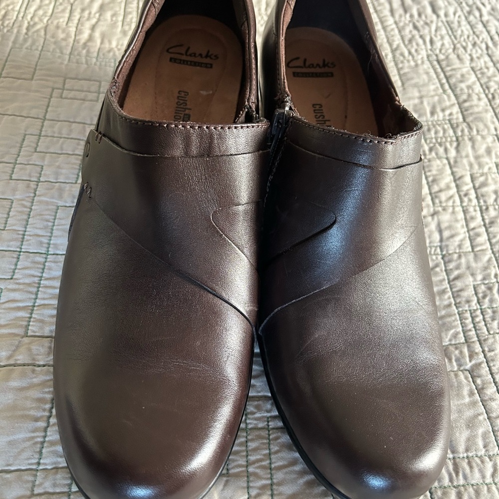 Clark’s Brown Leather Soft Cushion Ankle Boot